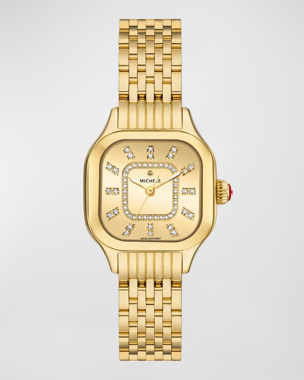 Tory Burch The Tory Three Hand Gold Tone Stainless Steel