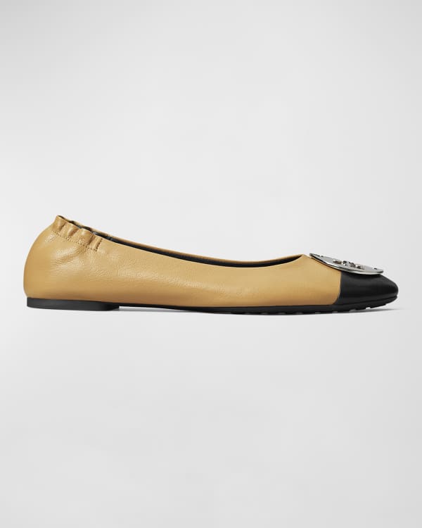 Tory Burch Clara Ballet Flats with Large Velvet Bow Neiman Marcus