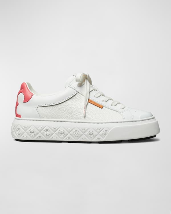 3200~Textured Leather LADYBUG Low-Top Sneakers with Logoed Sole