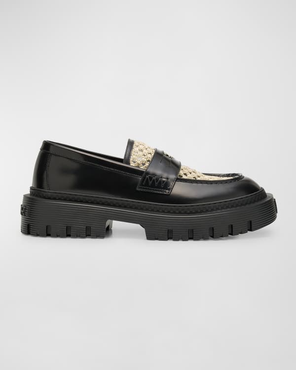 mens chunky penny loafers