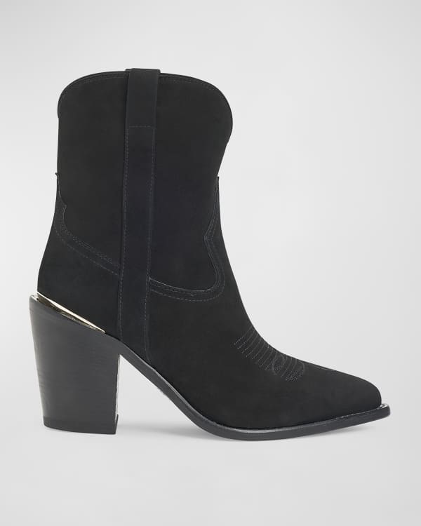 Sigerson Morrison Kaleb Suede Western Booties Neiman Marcus