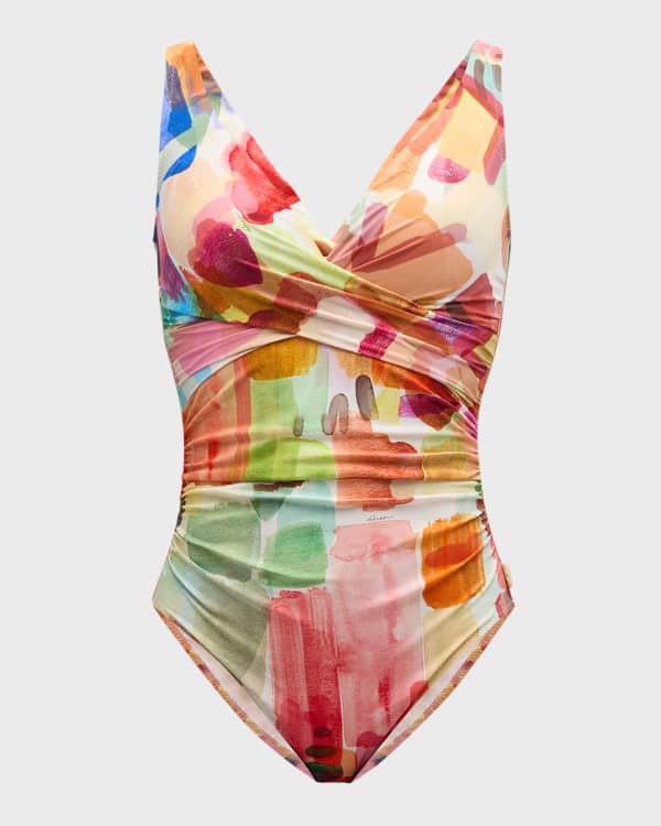PRINTED UNDERWIRE ONE PIECE SWIMSUIT