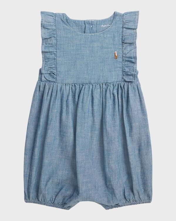 Luli & Me Baby Girls Smocked Bloomers - Blue