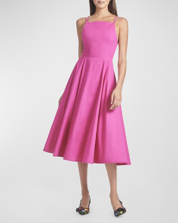 kate spade new york one shoulder tech satin midi dress Neiman Marcus