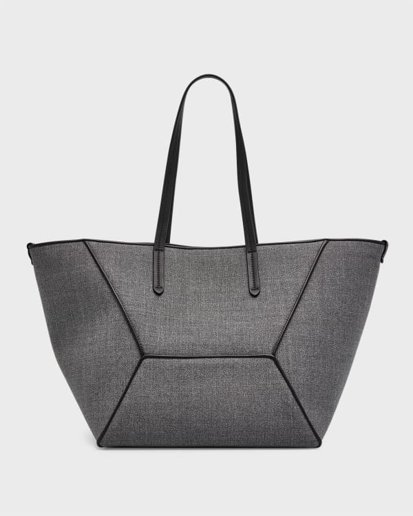 Brunello Cucinelli BC Duo Geometric Monili Leather Tote Bag