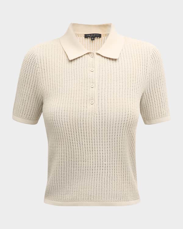 Vanilla Polo Long Sleeve Knit Top