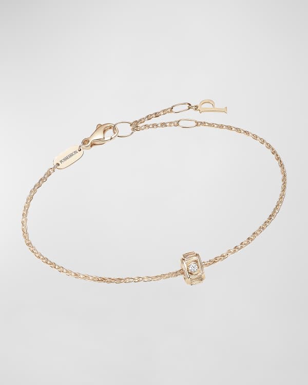 Saint Laurent Leather Double-Wrap YSL Bracelet | Neiman Marcus