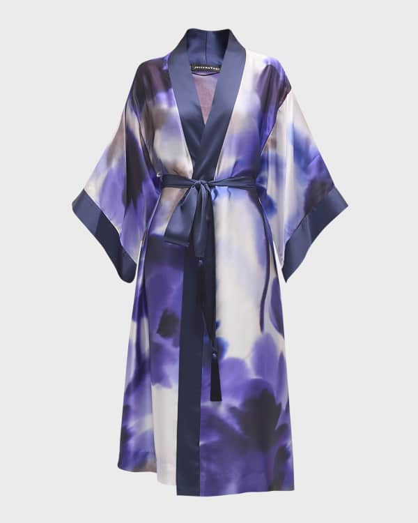 Johnny Was Goza Floral-Print Sleep Robe | Neiman Marcus