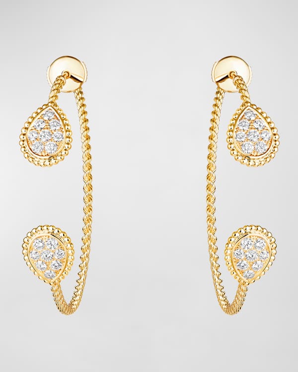 SERPENT PINK GOLD DIAMOND EARRINGS main image 0