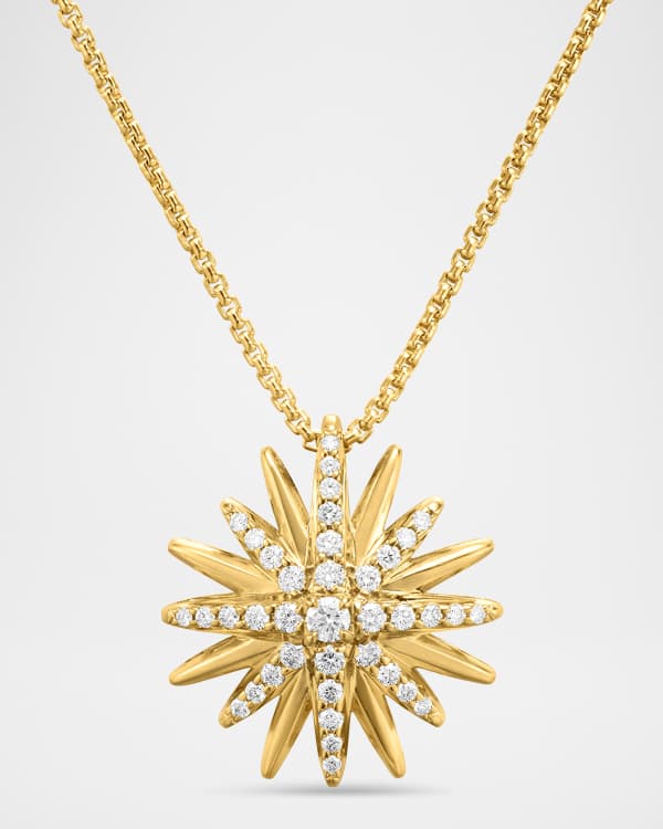 David Yurman 18k Cable Collectible Fleur de Lis Necklace Neiman Marcus