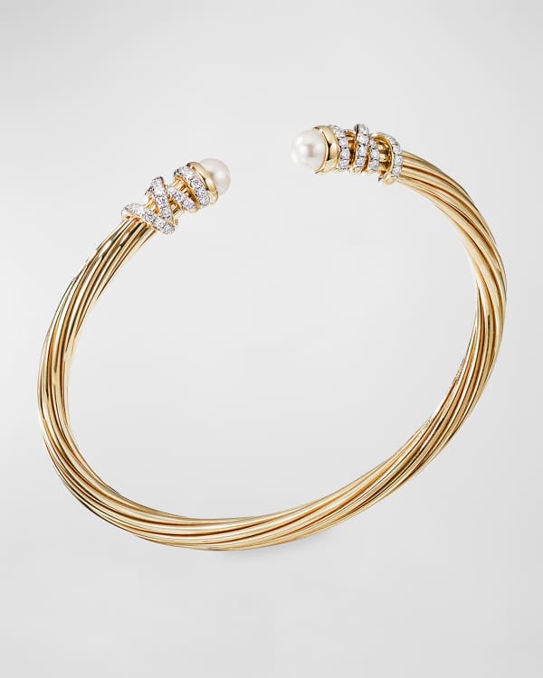 David Yurman Whispers Mom Bracelet w 14k Gold Neiman Marcus