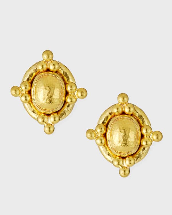 Elizabeth Locke Quadratico Antico Intaglio Stud Earrings Neiman Marcus