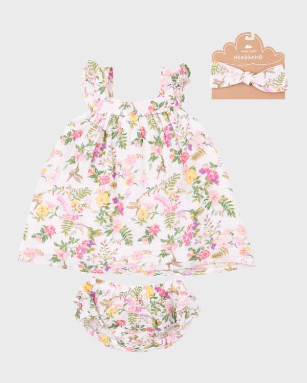 Plaid Seersucker Dress With Flowers main image 1
