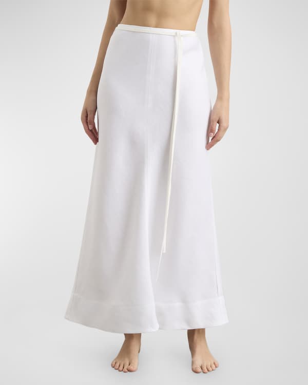 White linen sales skirt petite