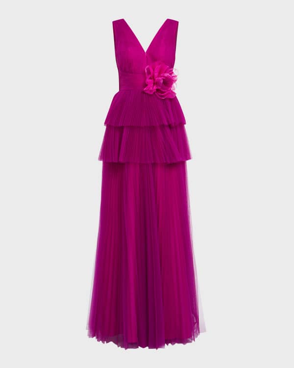 Vintage Sweetheart Neck Swarovski Crystal Pleated Tiered Tulle Mermaid Dress Sweet 16 Prom Dress Birthday Evening Dress D1982 main image 0