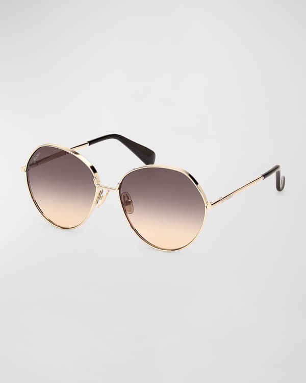 alexander mcqueen round metal sunglasses