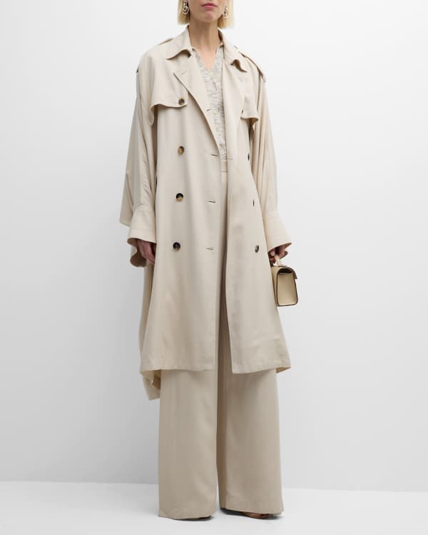 Jason Wu Collection Floral Printed Trench Coat with Tie Belt