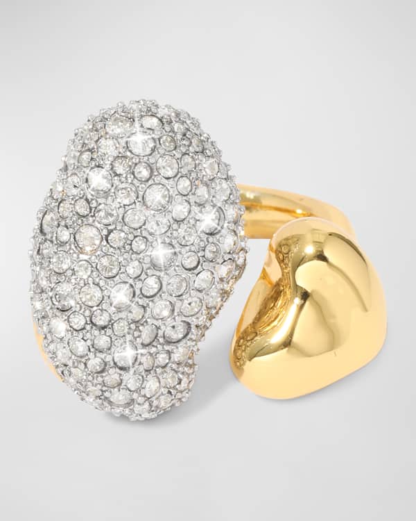 Crystal pave ring top
