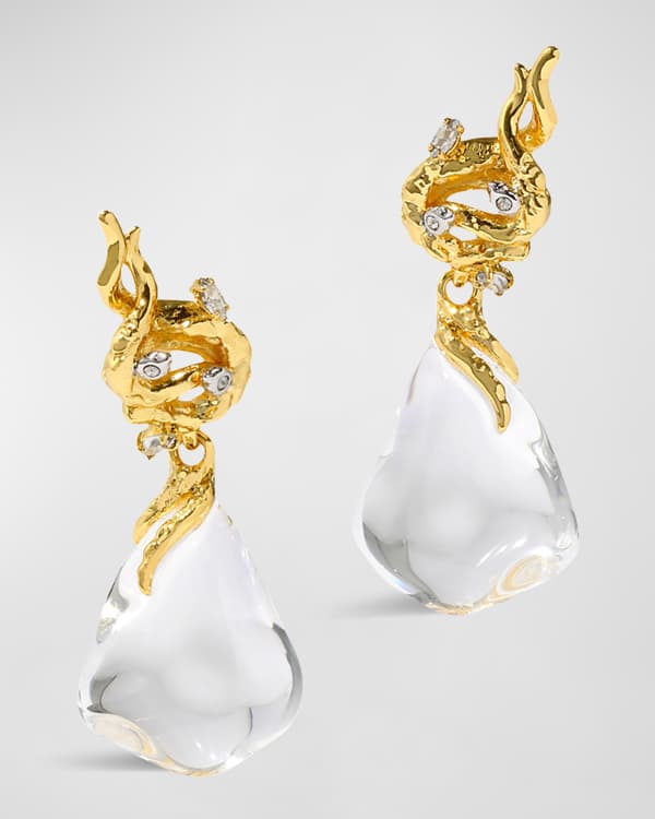 Liquid Lucite Ripple Drop Earrings