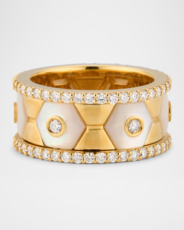 Roberto Coin 18k Yellow Gold Pois Moi Band Ring with Diamonds