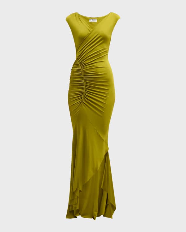La femme embellished cap sleeve cheap gown