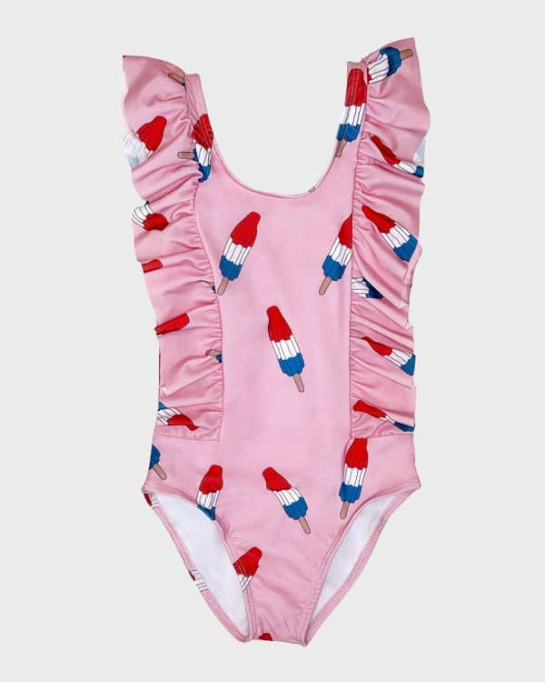 Girl's Exclusive Beach Club 1Pc Gradient Swimsuit, Size 5-14
