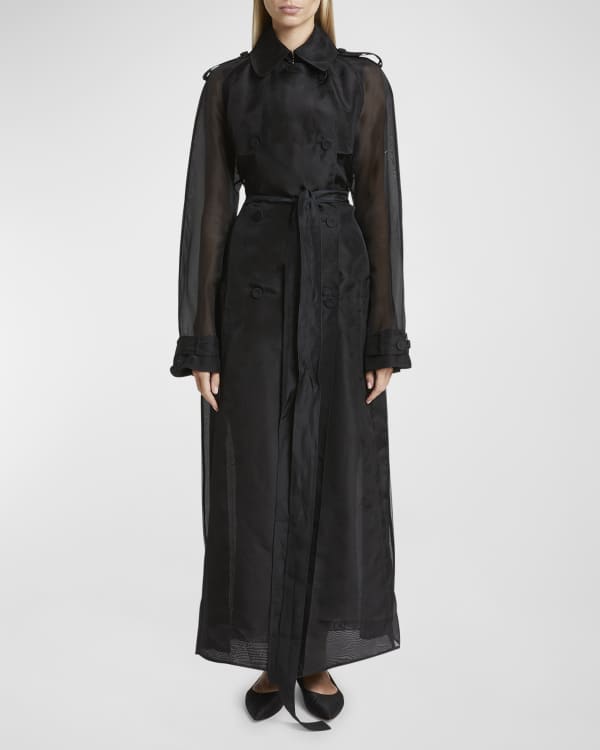Dolce&Gabbana Belted Sheer Long Trench Coat | Neiman Marcus