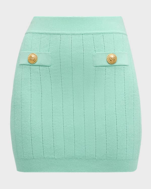 Ribbon Design Knit Top / Knit Mini Skirt LLA0630