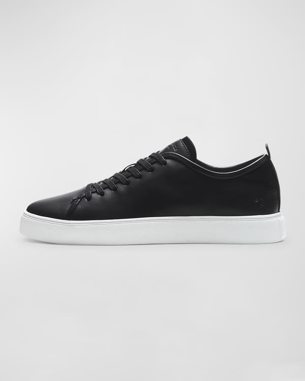 Prada Men's Nylon & Patent Leather Low-Top Sneakers, Black | Neiman Marcus