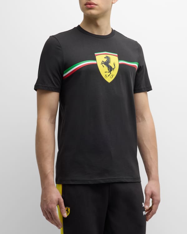 Puma Men's Scuderia Ferrari x Joshua Vides Mesh Shirt | Neiman Marcus