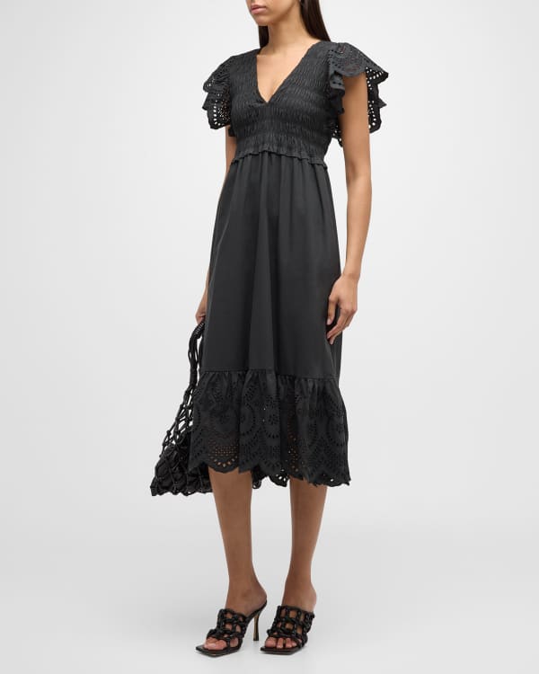 Because The Night Fully Embroidered Midi Dress