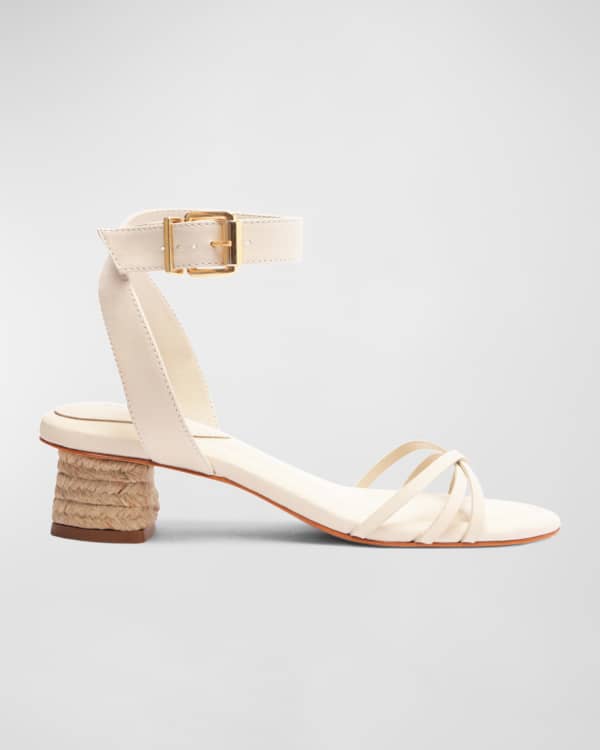Loeffler Randall Camellia Metallic Knot Ankle Strap Sandals Neiman Marcus