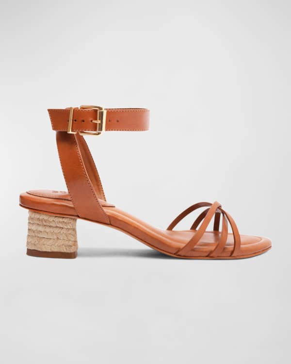 Loeffler Randall Camellia Metallic Knot Ankle Strap Sandals Neiman Marcus
