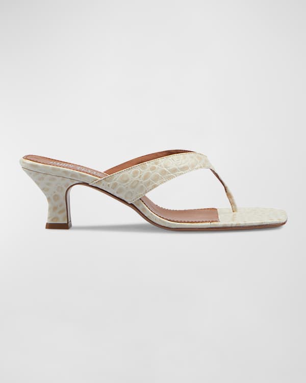 Schutz Evenise Strappy Kitten Heel Cork Sandals Neiman Marcus