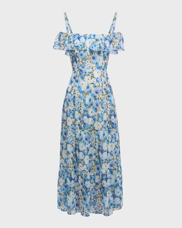 Polo Ralph Lauren floral-print georgette maxi dress - Neutrals