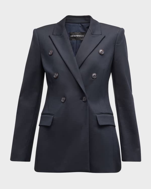 Emporio Armani Single-Button Couture Cotton Blazer | Neiman