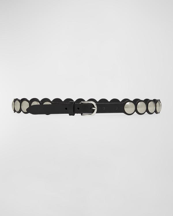 Isabel Marant Zalli Studded Leather Belt | Neiman Marcus display picture 3