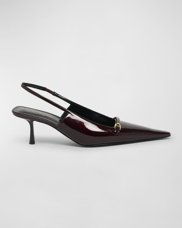 Lee slingback pumps in patent leather