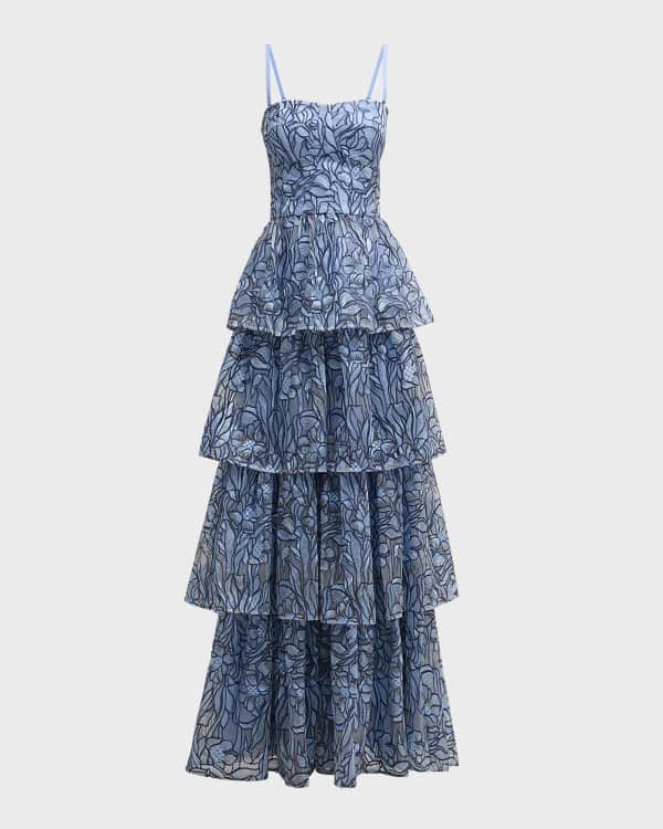 David meister embellished discount high low gown