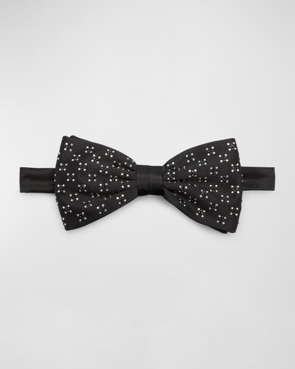 Giorgio Armani Men's Crystal-Embellished Silk Bow Tie