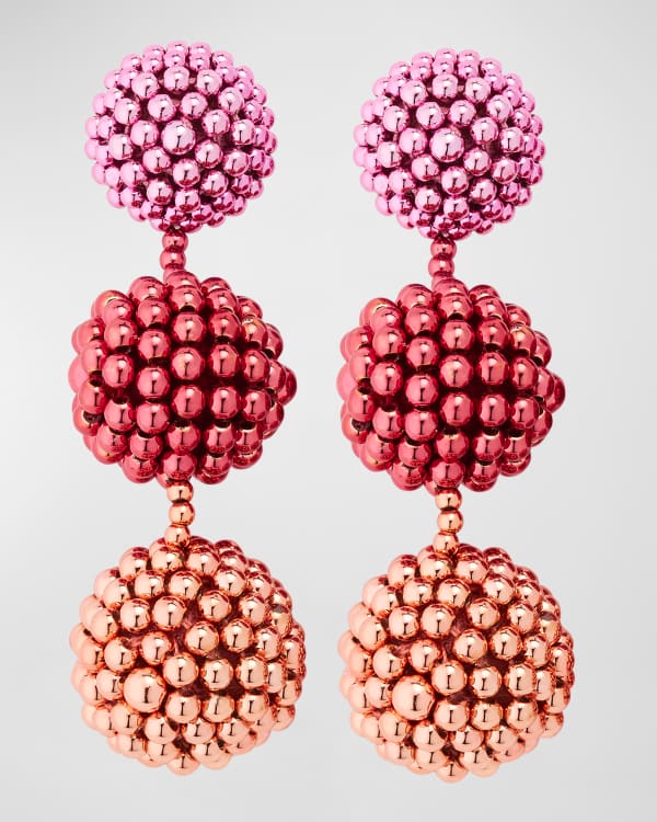 Oscar de la Renta Baby Flower Hoop Earrings Neiman Marcus