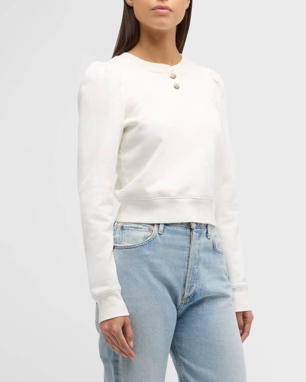 Neiman Marcus Cashmere Collection Floral Print Cashmere Sweater