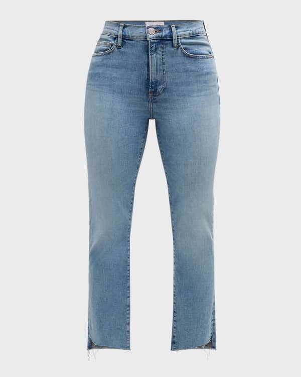 Benny high-rise leather straight pants