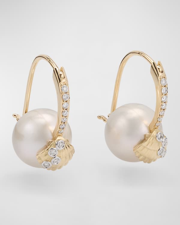 Jennifer Behr Tatiana Crystal and Glass Pearl Drop Earrings