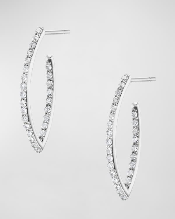 Izzia Petite Hoop Earrings in White Izzia Petite Hoop Earrings in White