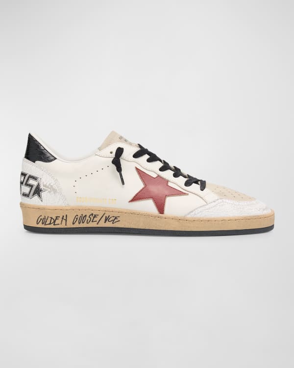 Golden Goose Men's Ball Star Distressed Leather Low-Top