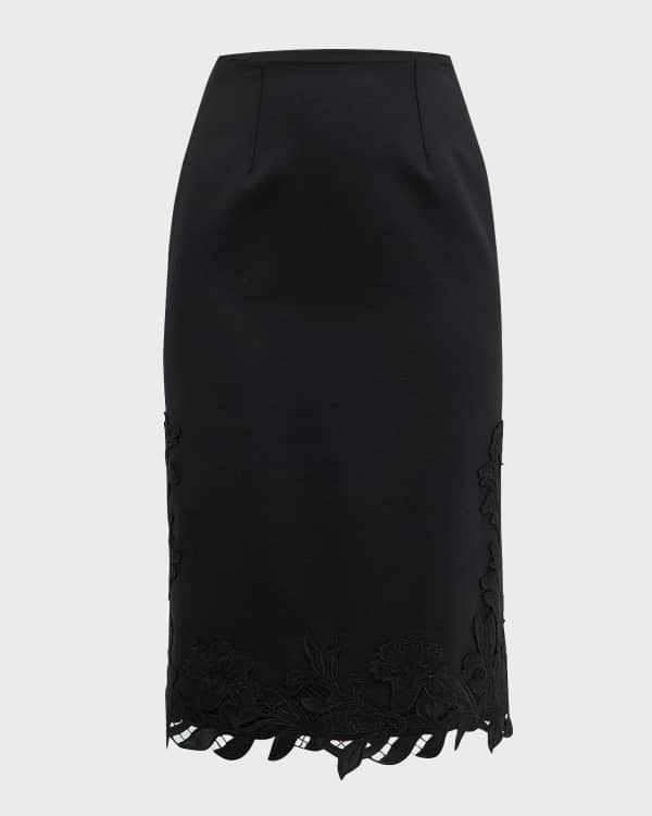 Saint Laurent Lace Wrap Skirt | Neiman Marcus