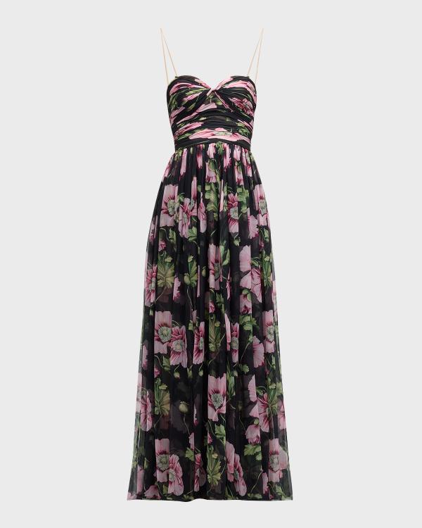 Robe Longue La Femme Sans Bretelles Imprimée Zèbre - Taille 6 - Neuve Sans étiquette - Noir/Gris/Blanc