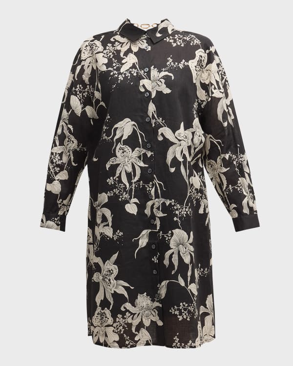 Rebecca Minkoff Georgina 3 4 Sleeve Linen Tie Waist Short Dress