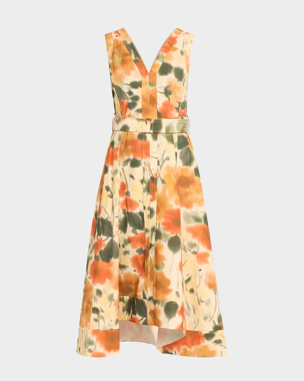 Esordio Flaxlinen Belted Midi Dress